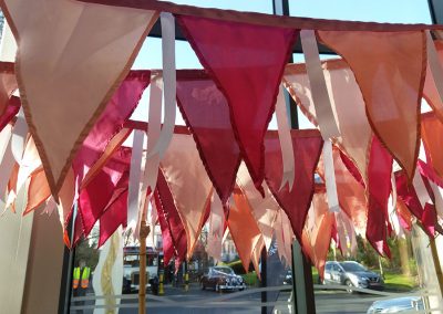 pink bunting to hire